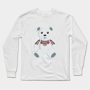 Haida tattooed teddy bear Long Sleeve T-Shirt